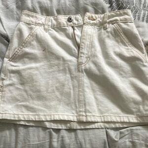 COTTON ON Cream white Denim Skirt